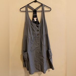 Gray racer back dress with pockets